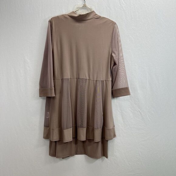 R&M Collection Women's Size 10 Formal Dress And Jacket Set Sequin Lace Tan Beige - Picture 12 of 16